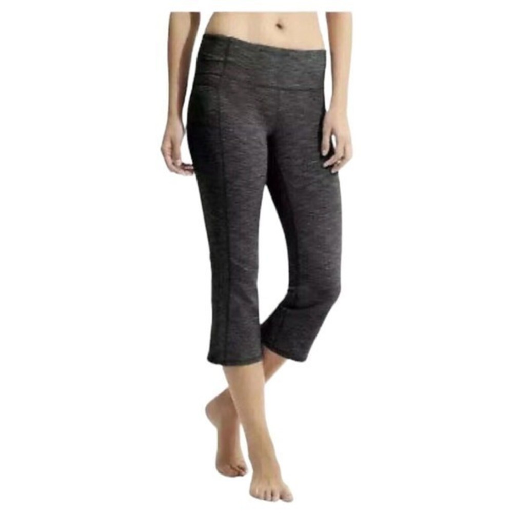 Athleta Womens Gray Space Dye Energy Power Up Capri Pants Size Medium - Picture 1 of 9